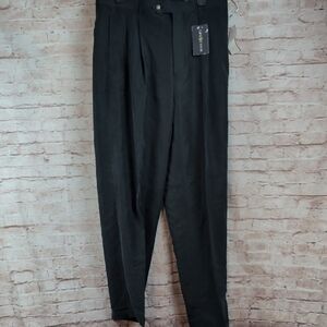 Chereskin Men's Black Pleated Pants 36 X 32 New Nwt